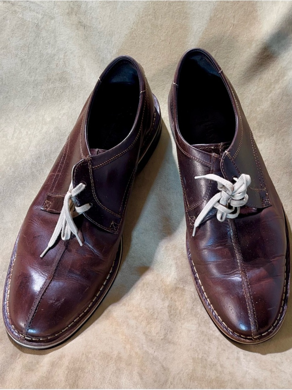 Cole Haan Men's Brown Leather Lace-Up Oxfords